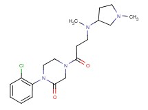 1-(2-chlorophenyl)-4-[N-methyl-N-(1-methyl-3-pyrrolidinyl)-beta-alanyl]-2-piperazinone