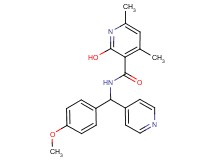 2-hydroxy-N-[(4-methoxyphenyl)(4-pyridinyl)methyl]-4,6-dimethylnicotinamide