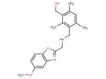 [3-({[(5-methoxy-1,3-benzoxazol-2-yl)methyl]amino}methyl)-2,4,6-trimethylphenyl]methanol