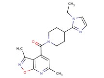 4-{[4-(1-ethyl-1H-imidazol-2-yl)-1-piperidinyl]carbonyl}-3,6-dimethylisoxazolo[5,4-b]pyridine