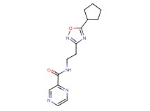 N-[2-(5-cyclopentyl-1,2,4-oxadiazol-3-yl)ethyl]pyrazine-2-carboxamide