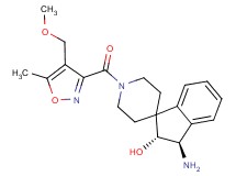 (2R*,3R*)-3-amino-1'-{[4-(methoxymethyl)-5-methyl-3-isoxazolyl]carbonyl}-2,3-dihydrospiro[indene-1,4'-piperidin]-2-ol