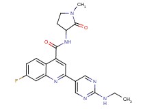 2-[2-(ethylamino)-5-pyrimidinyl]-7-fluoro-N-(1-methyl-2-oxo-3-pyrrolidinyl)-4-quinolinecarboxamide