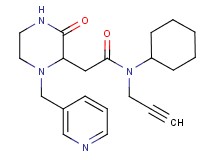 N-cyclohexyl-2-[3-oxo-1-(3-pyridinylmethyl)-2-piperazinyl]-N-2-propyn-1-ylacetamide