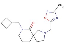 7-(cyclobutylmethyl)-2-[(3-methyl-1,2,4-oxadiazol-5-yl)methyl]-2,7-diazaspiro[4.5]decan-6-one