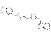 N-(1,3-benzodioxol-5-ylmethyl)-3-[5-(1H-indol-3-ylmethyl)-1,3,4-oxadiazol-2-yl]propanamide