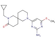 8-(2-amino-6-methoxy-4-pyrimidinyl)-2-(cyclopropylmethyl)-2,8-diazaspiro[5.5]undecan-3-one