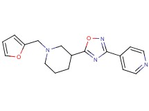 4-{5-[1-(2-furylmethyl)-3-piperidinyl]-1,2,4-oxadiazol-3-yl}pyridine