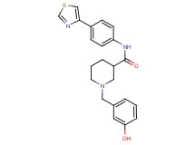 1-(3-hydroxybenzyl)-N-[4-(1,3-thiazol-4-yl)phenyl]-3-piperidinecarboxamide