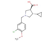 (3S*,4S*)-1-(3-chloro-4-methoxybenzyl)-4-cyclopropylpyrrolidine-3-carboxylic acid