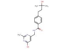 4-(3-hydroxy-3-methylbutyl)-N-[(6-hydroxy-2-methyl-4-pyrimidinyl)methyl]benzamide
