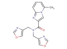 5-methyl-N,N-bis(1,3-oxazol-4-ylmethyl)imidazo[1,2-a]pyridine-2-carboxamide