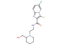 6-chloro-3-fluoro-N-{2-[2-(hydroxymethyl)piperidin-1-yl]ethyl}imidazo[1,2-a]pyridine-2-carboxamide