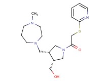 {(3R*,4R*)-4-[(4-methyl-1,4-diazepan-1-yl)methyl]-1-[(pyridin-2-ylthio)acetyl]pyrrolidin-3-yl}methanol