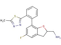 ({5-fluoro-7-[2-(5-methyl-1,3,4-thiadiazol-2-yl)phenyl]-2,3-dihydro-1-benzofuran-2-yl}methyl)amine