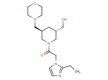 [(3S*,5R*)-1-[(2-ethyl-1H-imidazol-1-yl)acetyl]-5-(4-morpholinylmethyl)-3-piperidinyl]methanol