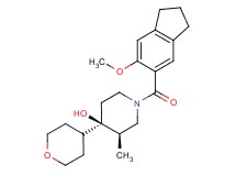 (3R*,4R*)-1-[(6-methoxy-2,3-dihydro-1H-inden-5-yl)carbonyl]-3-methyl-4-(tetrahydro-2H-pyran-4-yl)piperidin-4-ol