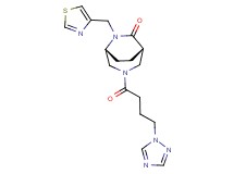 (1S*,5R*)-6-(1,3-thiazol-4-ylmethyl)-3-[4-(1H-1,2,4-triazol-1-yl)butanoyl]-3,6-diazabicyclo[3.2.2]nonan-7-one