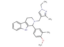 2-[(1-ethyl-3-methyl-1H-pyrazol-4-yl)methyl]-1-(4-methoxy-3-methylphenyl)-2,3,4,9-tetrahydro-1H-beta-carboline