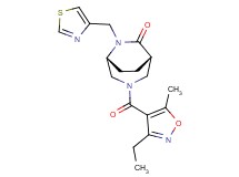 (1S*,5R*)-3-[(3-ethyl-5-methylisoxazol-4-yl)carbonyl]-6-(1,3-thiazol-4-ylmethyl)-3,6-diazabicyclo[3.2.2]nonan-7-one