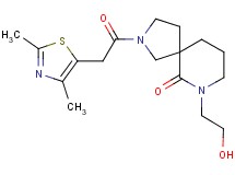 2-[(2,4-dimethyl-1,3-thiazol-5-yl)acetyl]-7-(2-hydroxyethyl)-2,7-diazaspiro[4.5]decan-6-one