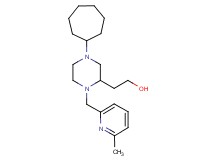 2-{4-cycloheptyl-1-[(6-methyl-2-pyridinyl)methyl]-2-piperazinyl}ethanol