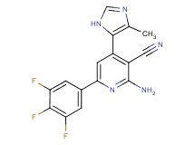 2-amino-4-(4-methyl-1H-imidazol-5-yl)-6-(3,4,5-trifluorophenyl)nicotinonitrile