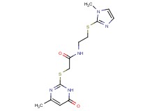 N-{2-[(1-methyl-1H-imidazol-2-yl)thio]ethyl}-2-[(4-methyl-6-oxo-1,6-dihydropyrimidin-2-yl)thio]acetamide
