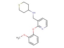 N-{[2-(2-methoxyphenoxy)-3-pyridinyl]methyl}tetrahydro-2H-thiopyran-4-amine