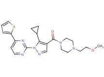 2-(5-cyclopropyl-4-{[4-(2-methoxyethyl)-1-piperazinyl]carbonyl}-1H-pyrazol-1-yl)-4-(2-thienyl)pyrimidine