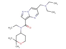 6-[(diethylamino)methyl]-N-(2,2-dimethyltetrahydro-2H-pyran-4-yl)-N-ethylpyrazolo[1,5-a]pyrimidine-3-carboxamide