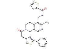 N-({3-methyl-7-[(2-phenyl-1,3-thiazol-4-yl)acetyl]-5,6,7,8-tetrahydro-2,7-naphthyridin-4-yl}methyl)-2-thiophenecarboxamide