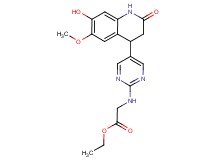 ethyl {[5-(7-hydroxy-6-methoxy-2-oxo-1,2,3,4-tetrahydroquinolin-4-yl)pyrimidin-2-yl]amino}acetate