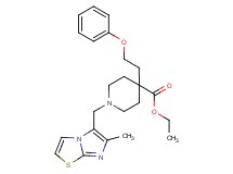 ethyl 1-[(6-methylimidazo[2,1-b][1,3]thiazol-5-yl)methyl]-4-(2-phenoxyethyl)-4-piperidinecarboxylate