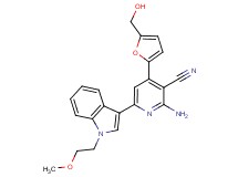 2-amino-4-[5-(hydroxymethyl)-2-furyl]-6-[1-(2-methoxyethyl)-1H-indol-3-yl]nicotinonitrile