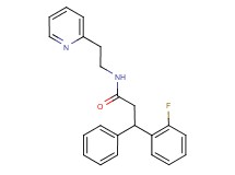 3-(2-fluorophenyl)-3-phenyl-N-[2-(2-pyridinyl)ethyl]propanamide