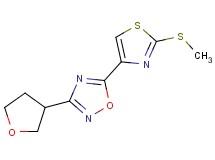 5-[2-(methylthio)-1,3-thiazol-4-yl]-3-(tetrahydrofuran-3-yl)-1,2,4-oxadiazole