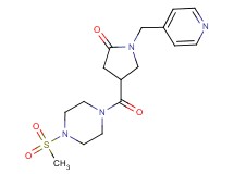 4-{[4-(methylsulfonyl)-1-piperazinyl]carbonyl}-1-(4-pyridinylmethyl)-2-pyrrolidinone