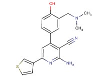 2-amino-4-{3-[(dimethylamino)methyl]-4-hydroxyphenyl}-6-(3-thienyl)nicotinonitrile