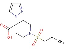 1-(propylsulfonyl)-4-(1H-pyrazol-1-yl)piperidine-4-carboxylic acid