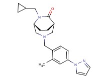 (1S*,5R*)-6-(cyclopropylmethyl)-3-[2-methyl-4-(1H-pyrazol-1-yl)benzyl]-3,6-diazabicyclo[3.2.2]nonan-7-one