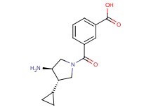 3-{[(3R*,4S*)-3-amino-4-cyclopropylpyrrolidin-1-yl]carbonyl}benzoic acid