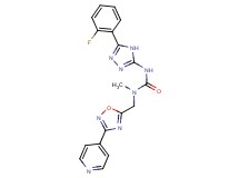 N'-[5-(2-fluorophenyl)-4H-1,2,4-triazol-3-yl]-N-methyl-N-[(3-pyridin-4-yl-1,2,4-oxadiazol-5-yl)methyl]urea