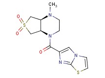 (4aS*,7aR*)-1-(imidazo[2,1-b][1,3]thiazol-6-ylcarbonyl)-4-methyloctahydrothieno[3,4-b]pyrazine 6,6-dioxide