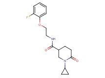 1-cyclopropyl-N-[2-(2-fluorophenoxy)ethyl]-6-oxo-3-piperidinecarboxamide