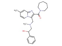 2-[{[2-(1-azepanylcarbonyl)-7-methylimidazo[1,2-a]pyridin-3-yl]methyl}(methyl)amino]-1-phenylethanol