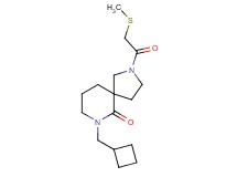 7-(cyclobutylmethyl)-2-[(methylthio)acetyl]-2,7-diazaspiro[4.5]decan-6-one