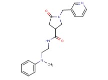 N-{2-[methyl(phenyl)amino]ethyl}-5-oxo-1-(3-pyridinylmethyl)-3-pyrrolidinecarboxamide