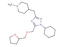 4-({1-cyclohexyl-5-[(tetrahydrofuran-2-ylmethoxy)methyl]-1H-1,2,4-triazol-3-yl}methyl)-1-methylpiperidine
