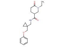 1-ethyl-6-oxo-N-{[1-(phenoxymethyl)cyclopropyl]methyl}-3-piperidinecarboxamide